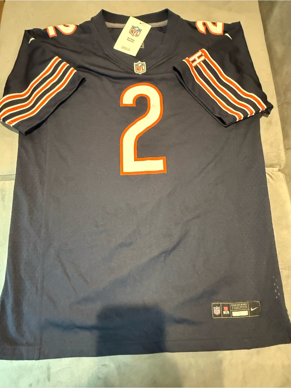 NFL Men's Chicago Bears Navy Blue #2 Football Jersey by Nike